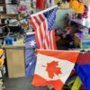 Bonnet Flag America 🇺🇸, Canada 🇨🇦, UK 🇬🇧 / Best Quality Flags (2 pis) (2 flags) फ्लैग बोनेट एंटीने अमेरिका 🇺🇸, कनाडा🇨🇦, यूके🇬🇧 / (कोई भी 2 पीस आयेगा)(2 फ्लैग आयेगा)