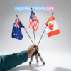 Bonnet Flag America 🇺🇸, Canada 🇨🇦, UK 🇬🇧 / Best Quality Flags (2 pis) (2 flags) फ्लैग बोनेट एंटीने अमेरिका 🇺🇸, कनाडा🇨🇦, यूके🇬🇧 / (कोई भी 2 पीस आयेगा)(2 फ्लैग आयेगा)