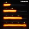 60cm Soft Tube Car LED DRL | Sequential Flow Turn Signal | White Daytime Running Light + Yellow Indicator (Pack of 2) (12 volt)
