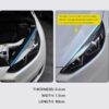 60cm Soft Tube Car LED DRL | Sequential Flow Turn Signal | White Daytime Running Light + Yellow Indicator (Pack of 2) (12 volt)