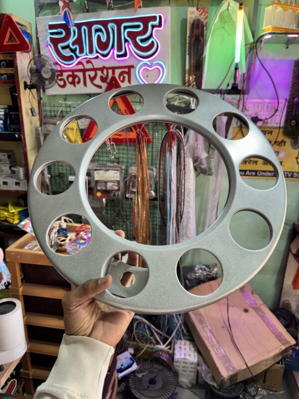 Basuri Wheel Cap 10 hole/ 10 nut wheel cap / heavy wheel cap ( 2 pis ) {Silver Colour}