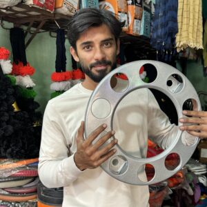 img_2589 Basuri Wheel Cap 10 hole/ 10 nut wheel cap / heavy wheel cap ( 2 pis ) {Silver Colour}