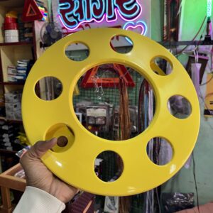 img_2601 Basuri Wheel Cap 8 hole/ 8 nut wheel cap / heavy wheel cap ( 2 pis ) {Neon Yellow Colour}
