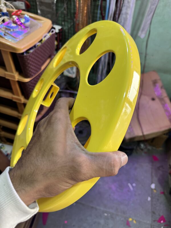 img_2603 Basuri Wheel Cap 8 hole/ 8 nut wheel cap / heavy wheel cap ( 2 pis ) {Neon Yellow Colour}