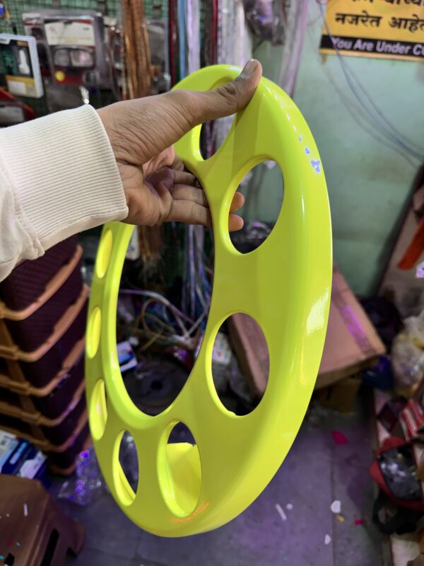 Basuri Wheel Cap 10 hole/ 10 nut wheel cap / heavy wheel cap ( 2 pis ) {Neon Green Colour}