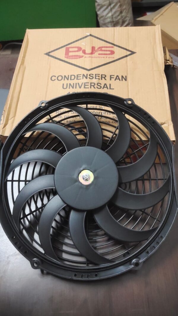 d187f1fc-16b8-49e5-9f35-d0e7254a29ca 12 volt (single battery)Condenser fan / tractor fan / flat fan / chapta fan / black fan / (12” inch size) super fast speed can