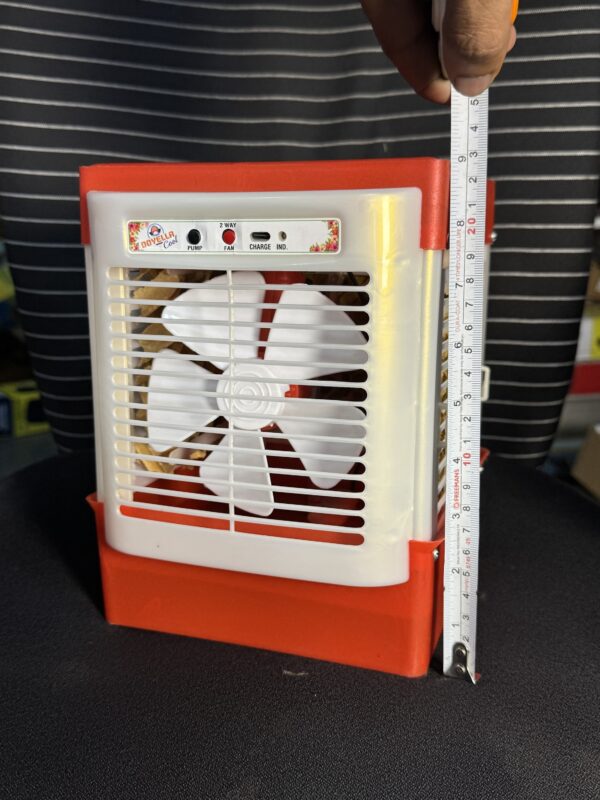 New charging Mini Cooler with water pump, Rechargeable, up to 3/4 hours / honeycomb Pad for better cooling, heavy duty cooler