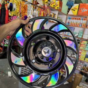 Black Kupa Spin design wheel cap / steel wheel cap / 15” inch size (2 pis inside) ब्लैक स्पिन व्हील कैप 15” इंच साइज में / हेवी क्वॉलिटी 2 पीस आयेगा