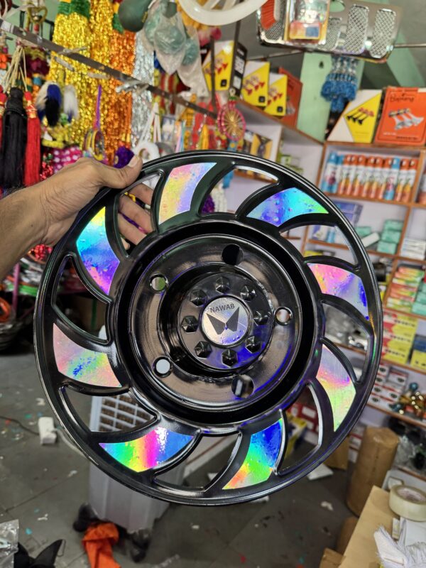 Black Kupa Spin design wheel cap / steel wheel cap / 15” inch size (2 pis inside) ब्लैक स्पिन व्हील कैप 15” इंच साइज में / हेवी क्वॉलिटी 2 पीस आयेगा