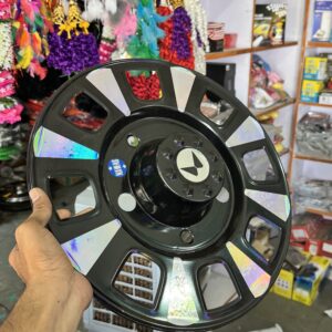 Black Kupa Straight design wheel cap / steel wheel cap / 15” inch size (2 pis inside) ब्लैक स्ट्रेट व्हील कैप 15” इंच साइज में / हेवी क्वॉलिटी 2 पीस आयेगा