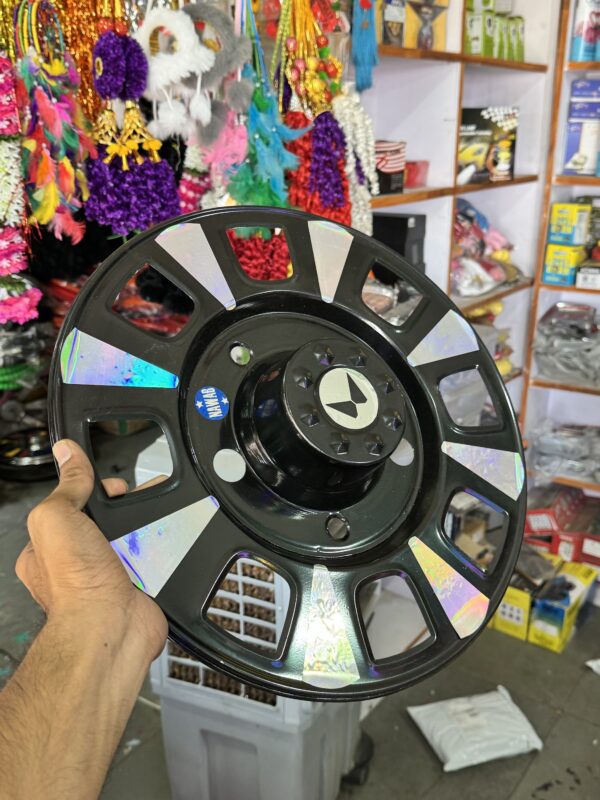 Black Kupa Straight design wheel cap / steel wheel cap / 15” inch size (2 pis inside) ब्लैक स्ट्रेट व्हील कैप 15” इंच साइज में / हेवी क्वॉलिटी 2 पीस आयेगा