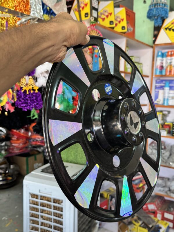 Black Kupa Straight design wheel cap / steel wheel cap / 15” inch size (2 pis inside) ब्लैक स्ट्रेट व्हील कैप 15” इंच साइज में / हेवी क्वॉलिटी 2 पीस आयेगा