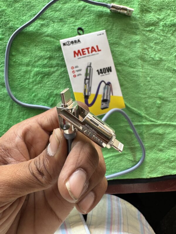 4 in 1 Cable / for mobile, Laptop charging / 140 watt fast transfer / charging cable four in one / 4in1 charging wire
