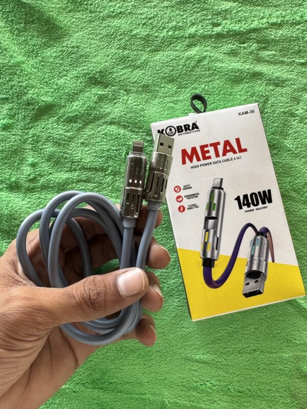 4 in 1 Cable / for mobile, Laptop charging / 140 watt fast transfer / charging cable four in one / 4in1 charging wire