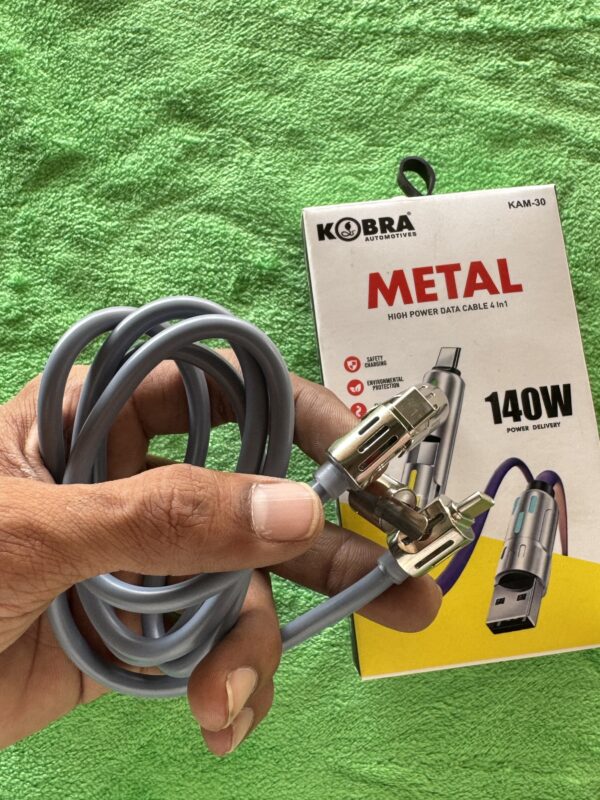 4 in 1 Cable / for mobile, Laptop charging / 140 watt fast transfer / charging cable four in one / 4in1 charging wire