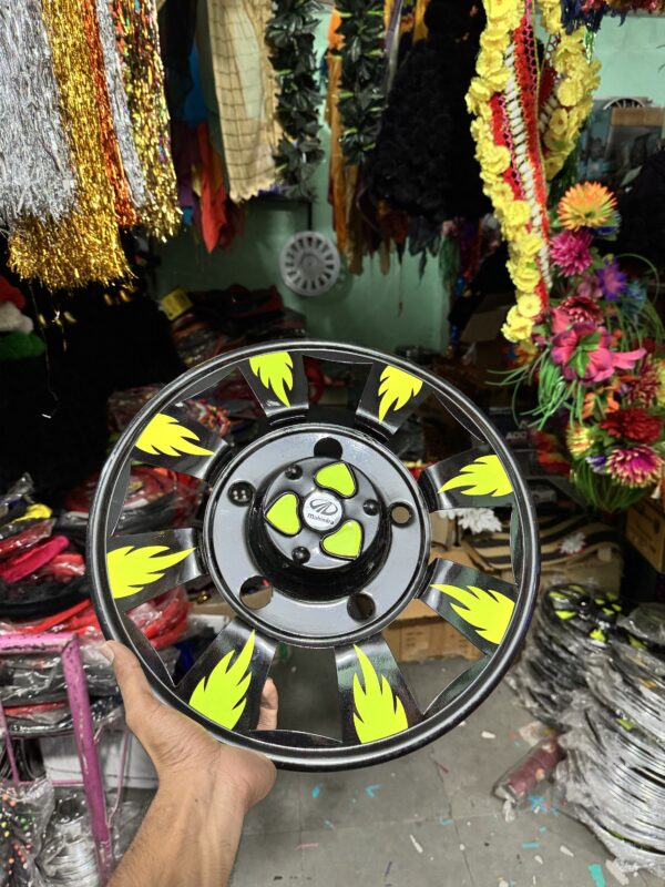 Black kupa wheel cap with Sport Green Colour/ 15” inch wheel size / [2 pis inside] / bolero wheel cap / whil cap / bil cap / bhil cap