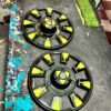 Black kupa wheel cap with Sport Green Colour/ 15” inch wheel size / [2 pis inside] / bolero wheel cap / whil cap / bil cap / bhil cap