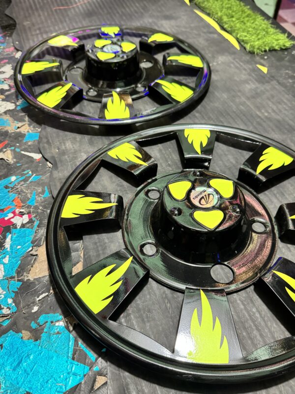 Black kupa wheel cap with Sport Green Colour/ 15” inch wheel size / [2 pis inside] / bolero wheel cap / whil cap / bil cap / bhil cap