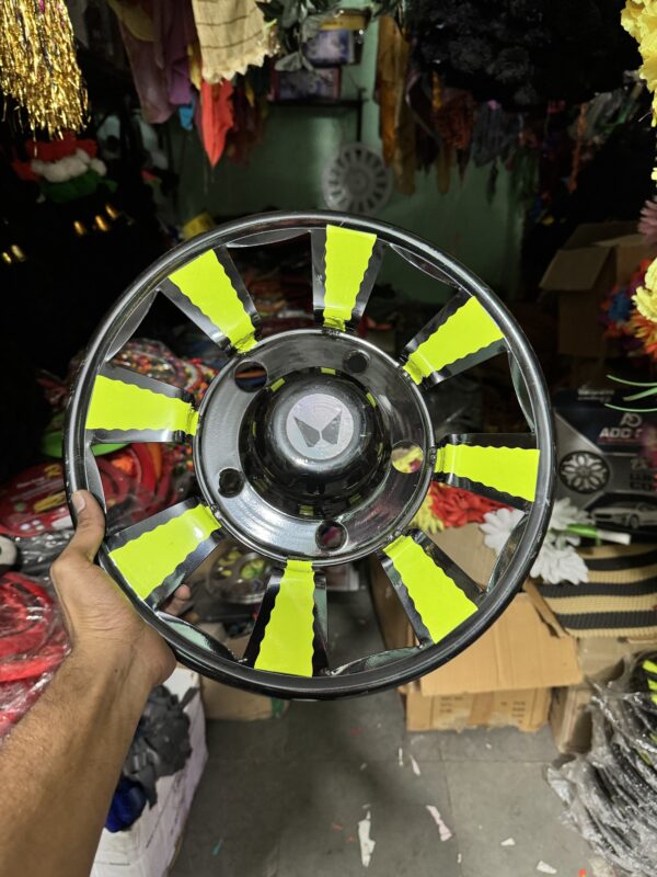 Black kupa wheel cap with Sport Green Colour/ 15” inch wheel size / [2 pis inside] / bolero wheel cap / whil cap / bil cap / bhil cap