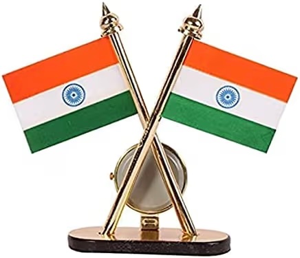 419hukdhejl-_ac_aiweblab1006854t4_fmavif_sf10501050_pq64_-jpg National Flag of India with Watch for Car Dashboard, Gifts, Home, Office, Desk Idol for Decoration of Office (Pack of 1) 4 Inches (Plastic, Multicolor)