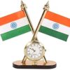 419uztgudhl-_ac_aiweblab1006854t4_fmavif_sf10501050_pq64_-jpg National Flag of India with Watch for Car Dashboard, Gifts, Home, Office, Desk Idol for Decoration of Office (Pack of 1) 4 Inches (Plastic, Multicolor)