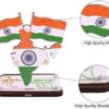 41dycskbffl-_ac_aiweblab1006854t4_fmavif_sf10501050_pq64_-jpg Indian Flag Map Shape With Vande Mataram Encrypted Dual Side For Car Dashboard & Official Purpose