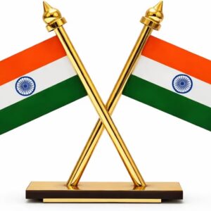 51ld2rb6oyl-_ac_aiweblab1006854t4_fmavif_sf10501050_pq64_-jpg Indian National Tiranga Mini Desk Flag Showpiece for Car Dashboard & Office Table | Double-Sided Cross Design with Acrylic Poles & Base | Decorative India Tricolour Flag for Home, Office & Vehicle Interior