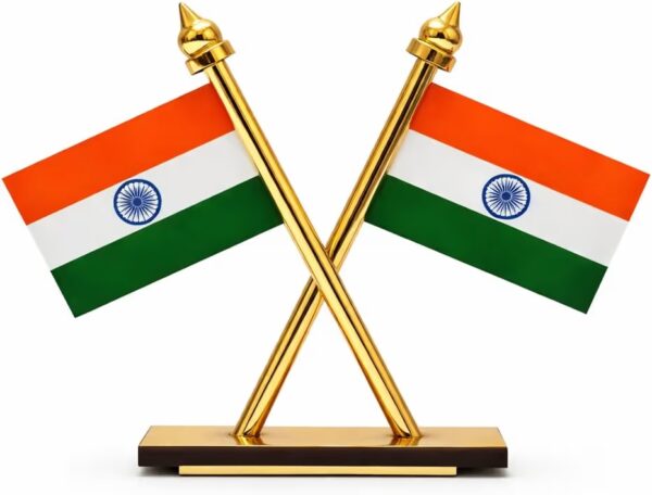 51ld2rb6oyl-_ac_aiweblab1006854t4_fmavif_sf10501050_pq64_-jpg Indian National Tiranga Mini Desk Flag Showpiece for Car Dashboard & Office Table | Double-Sided Cross Design with Acrylic Poles & Base | Decorative India Tricolour Flag for Home, Office & Vehicle Interior