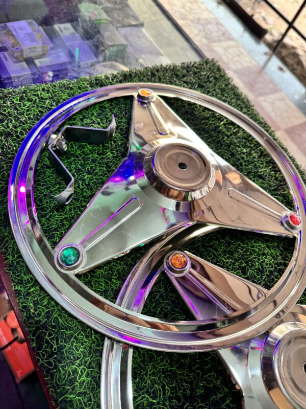 R - 14” inch tyre size wheel cap / steel wheel cap / cp wheel cap / [2 pis 2 पीस आयेगा] / dost wheel cap / dezire wheel cap / tyre wheel steel wheel / with 2 fitting clamps