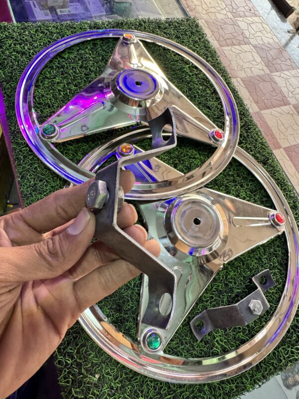 R - 14” inch tyre size wheel cap / steel wheel cap / cp wheel cap / [2 pis 2 पीस आयेगा] / dost wheel cap / dezire wheel cap / tyre wheel steel wheel / with 2 fitting clamps