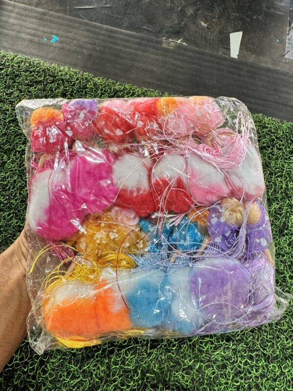 Dhaga doll / bew doll / bahuli / 12 pis / 6 different colours ❤️🩵💙💜💛♥️with rubber (chipko)