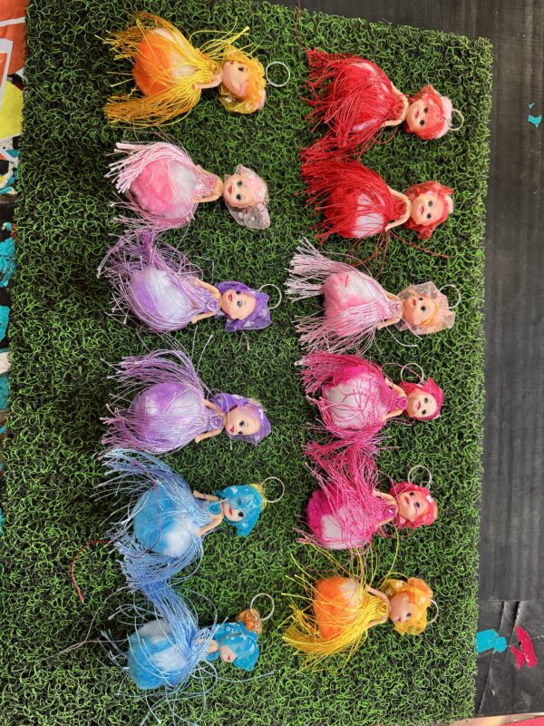 Dhaga doll / bew doll / bahuli / 12 pis / 6 different colours ❤️🩵💙💜💛♥️with rubber (chipko)