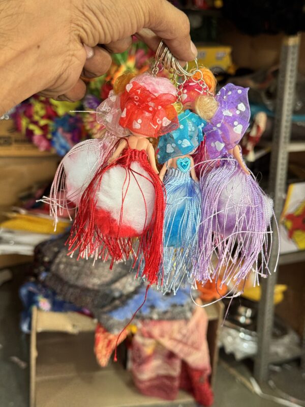 Dhaga doll / bew doll / bahuli / 12 pis / 6 different colours ❤️🩵💙💜💛♥️with rubber (chipko)