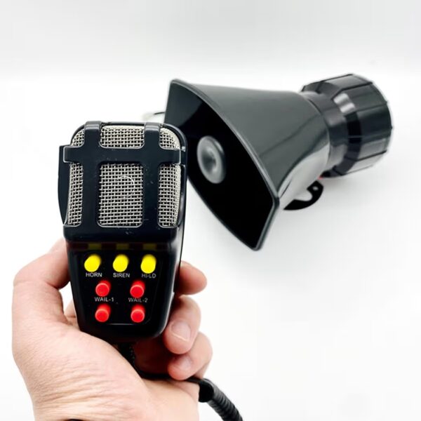 617pbtjqpgl-_ac_aiweblab1400770t2_fmavif_sf10501050_pq64_-jpg 7 Tone Siren Horn Hooter with Mic | Loud Multi Sound Alarm System | Universal Fit for Cars, Trucks, Vans & Bikes| Color - Black 7 Tone Siren Horn Hooter with Mic | 100W PA Speaker System | Remote Control Alarm Buzzer | Emergency Amplifier with Microphone for Cars, Trucks, Vans & Utility Vehicles.