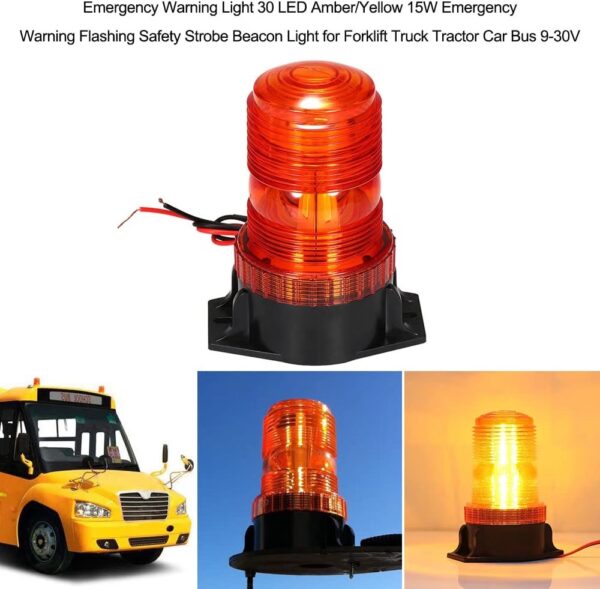 Beacon strob light / Warning Light for [12V 24V Common] Vehicle Golf Carts Tractor yellow|1x Warning Night Life  Safety Kits & Supplies| Motors