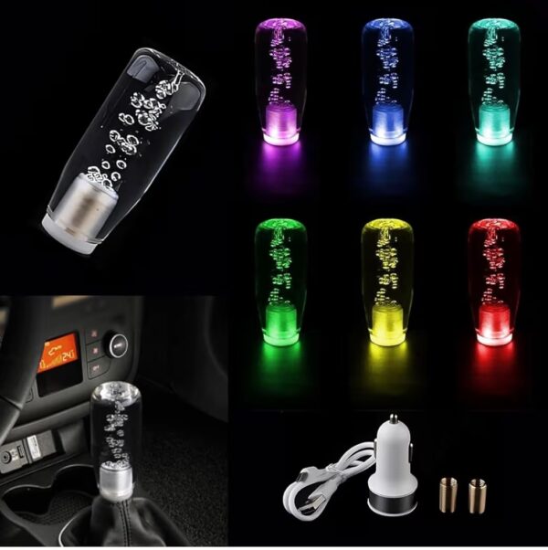 61r5ew7vzsl-_ac_aiweblab1006854t4_fmavif_sf10501050_pq64_-jpg RGB LED Gear Knob Crystal Gear Shift Knob Transparent Bubble Gear Shifter Multicolor Gradient LED Shift Knob Car Interior Decor RGB LED Gear Knob. किसी भी गाड़ी में लग जाएगा, मल्टी लाइट जलेगी