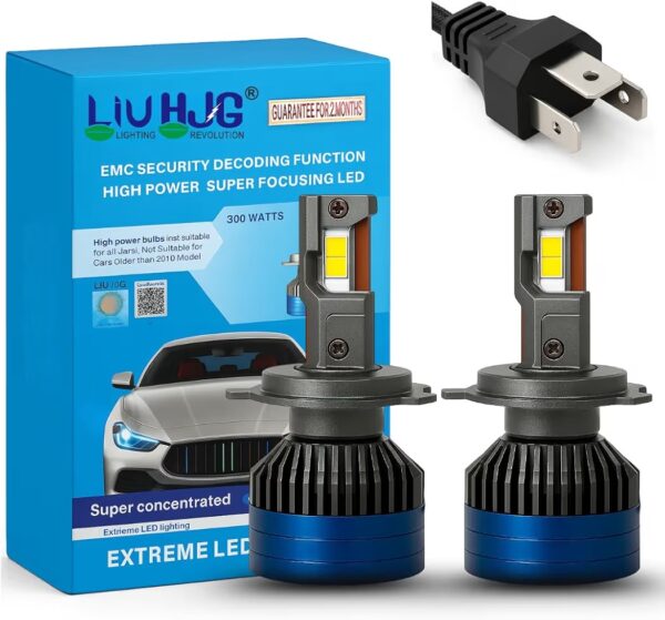 61wjjnuo3el-_ac_aiweblab1006854t4_fmavif_sf10501050_pq64_-jpg LIU HJG 300W H4 White Car LED DC 12V-80V Headlight Bulb (12v/ 24v कॉमन) हाई पावर 300 वाट बल्ब 1 साल वारंटी के साथ (1 year warranty)