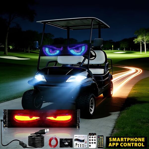 81ragg7bxnl-_ac_aiweblab1006854t4_fmavif_sf10501050_pq64_-jpg π Devil Eyes Flexible LED {12volt / 24volt common} Digital Display Light for Car & Truck β Smart APP Control, Devil Eyes Light for Cars, 4.7 * 23.4"/120 * 595mm Programmable Flexible LED Digital Display Smart APP Control Custom Text DIY Pattern, Soft Screen LED Lights for Car Trucks Decor