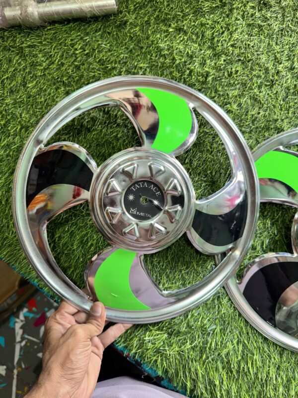 img_4188 Green colour 12” inch size for jeeto, Tata ace wheel cap (2 pis) / जीतो / टाटा ऐस व्हील कैप (2 पीस) / 12” inch size (12” इंच टायर साइज के लिये)