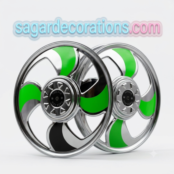 img_4189 Green colour 12” inch size for jeeto, Tata ace wheel cap (2 pis) / जीतो / टाटा ऐस व्हील कैप (2 पीस) / 12” inch size (12” इंच टायर साइज के लिये)