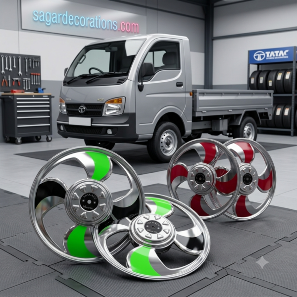 img_4191-2 Green colour 12” inch size for jeeto, Tata ace wheel cap (2 pis) / जीतो / टाटा ऐस व्हील कैप (2 पीस) / 12” inch size (12” इंच टायर साइज के लिये)