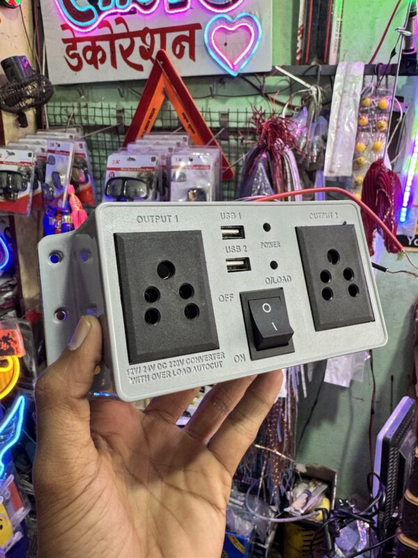img_4374 12V/24V DC to 220V AC Power Inverter Converter with Dual Output, 2 USB Ports & Overload Protection