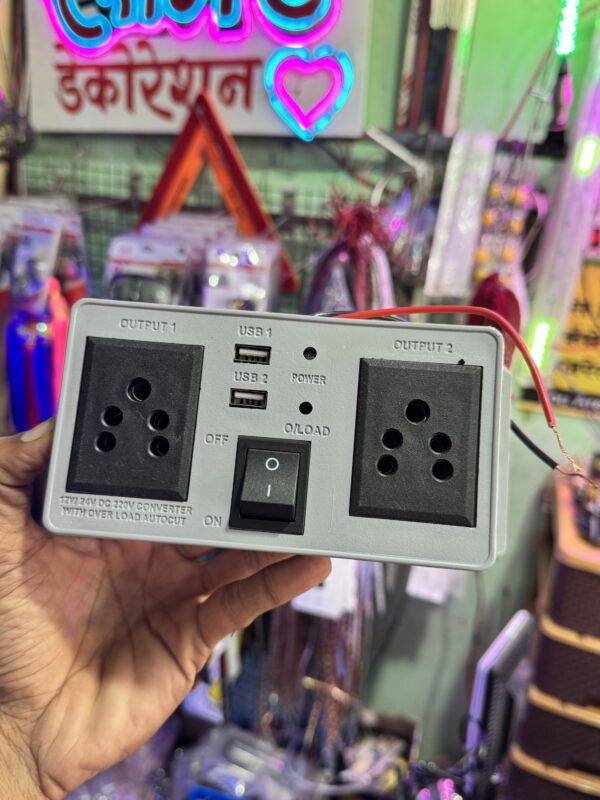 img_4376 12V/24V DC to 220V AC Power Inverter Converter with Dual Output, 2 USB Ports & Overload Protection