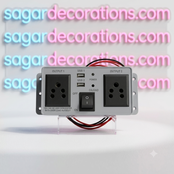 img_4380 12V/24V DC to 220V AC Power Inverter Converter with Dual Output, 2 USB Ports & Overload Protection