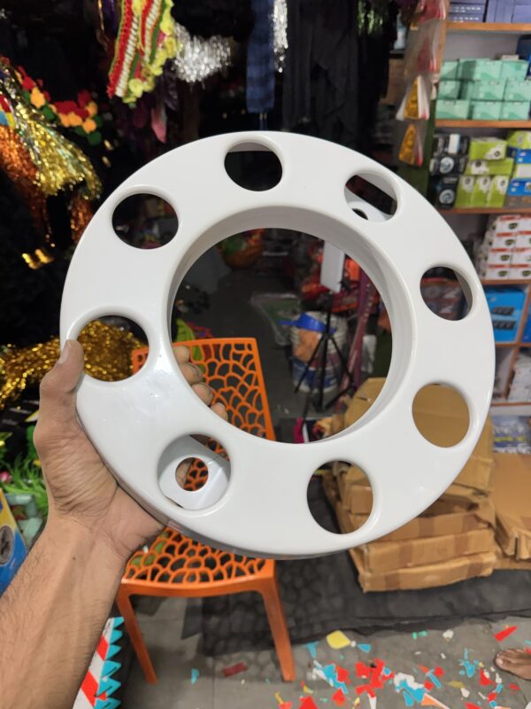 Royal wheel 8 hole wheel cap [crystal white 🤍] 8 nut wheel cap/ heavy wheel cap {3.20 kg weight}