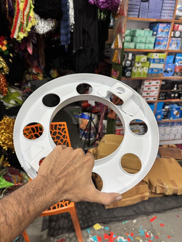 Royal wheel 8 hole wheel cap [crystal white 🤍] 8 nut wheel cap/ heavy wheel cap {3.20 kg weight}