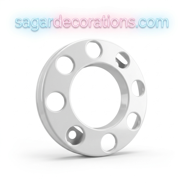 Royal wheel 8 hole wheel cap [crystal white 🤍] 8 nut wheel cap/ heavy wheel cap {3.20 kg weight}