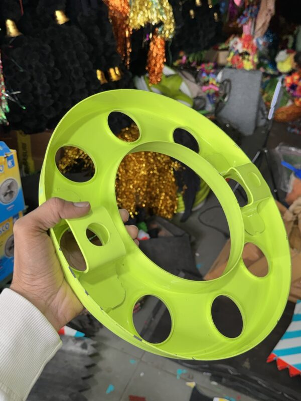 Royal wheel 8 hole wheel cap [Neon Green💚] 8 nut wheel cap/ heavy wheel cap {3.20 kg weight} {लग भाग 3.20 किलो का 2 पीस}