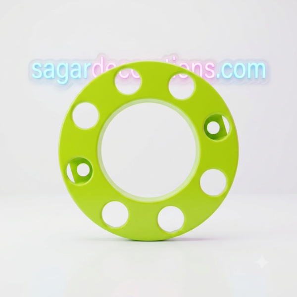 Royal wheel 8 hole wheel cap [Neon Green💚] 8 nut wheel cap/ heavy wheel cap {3.20 kg weight} {लग भाग 3.20 किलो का 2 पीस}