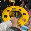 Royal wheel 8 hole wheel cap [Turmeric Yellow 💛] 8 nut wheel cap/ heavy wheel cap {3.20 kg weight} {लग भाग 3.20 किलो का 2 पीस}